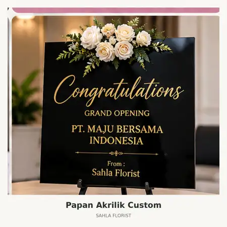 Papan Bunga Akrilik Kampar